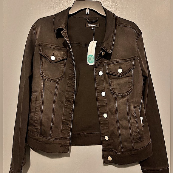 Black Denim Jean Jacket size Medium from the brand stitch Fix never worn - Picture 1 of 6